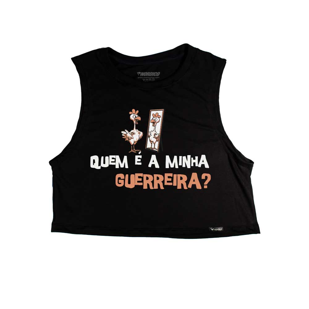 Cropped Quem é a minha Guerreira Preto