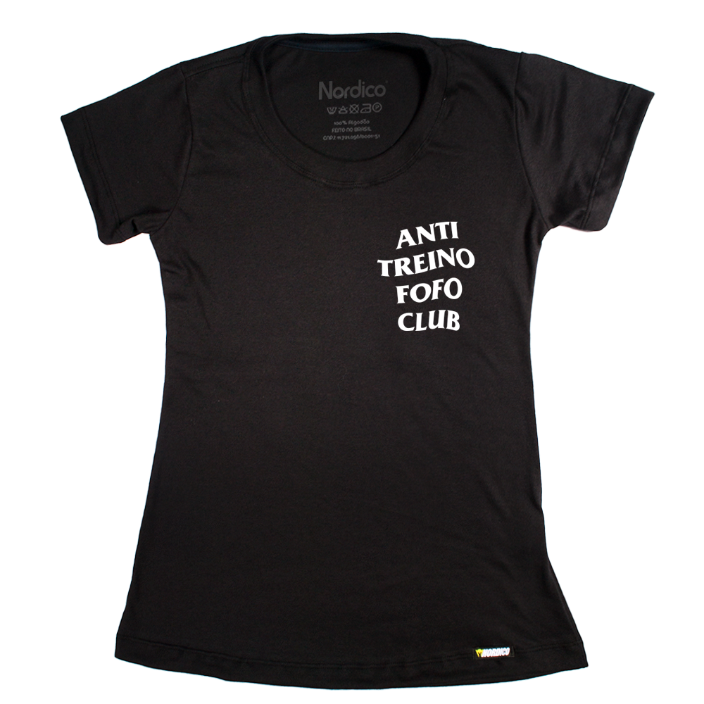 Baby Look Anti Treino Fofo CLUB Preta