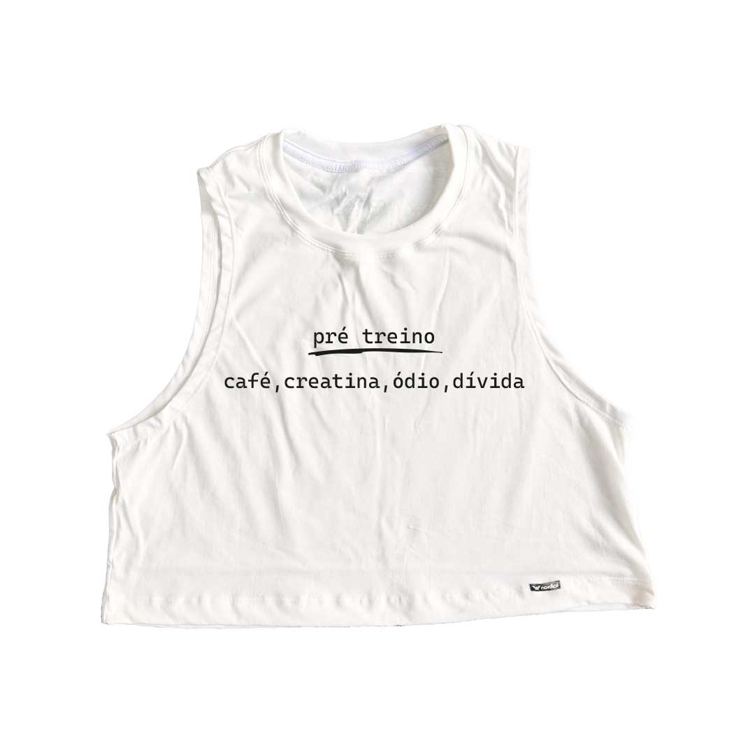 Cropped pre treino Cor Off White