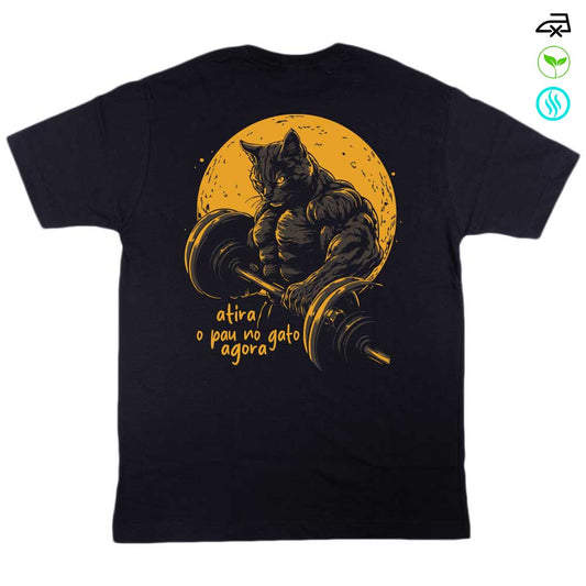Camiseta pau no gato cor Preto