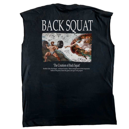 Oversized Regata BACKSQUAT 100% Algodão cor preto